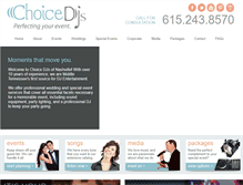 Tablet Screenshot of choicedjs.com